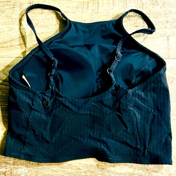 LULULEMON Seersucker High-Neck Longline Swimwear Top *C/D cup XS - Picture 2 of 2